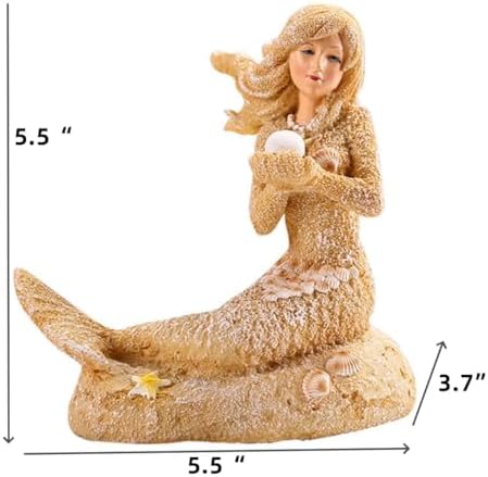 Close up of SwandTanpand resin mermaid garden figurine