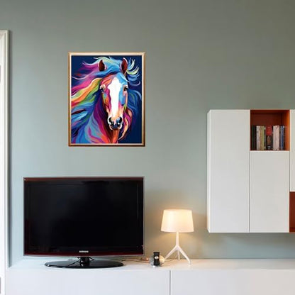 Adult beginner using the Maomaomi paint by numbers kit for stress relief and relaxation