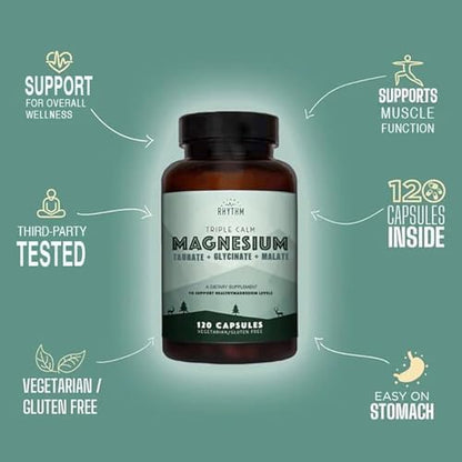 Authentic Natural Rhythm Triple Calm Magnesium 150mg capsule bottle tracking details