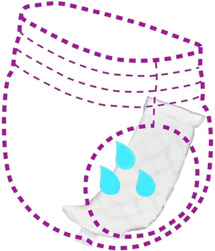 Instructions diagram for applying BrightCare booster pad to diaper