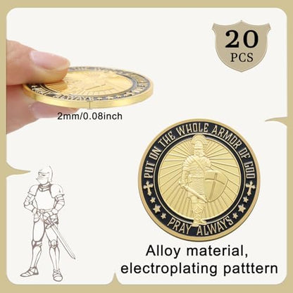 Stack of twenty classic Christian church prayer tokens for religious collectors.