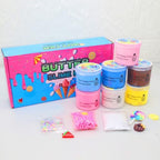 Close-up of the rainbow lollipop and donut charms included in the ZONEWAY sensory kit.