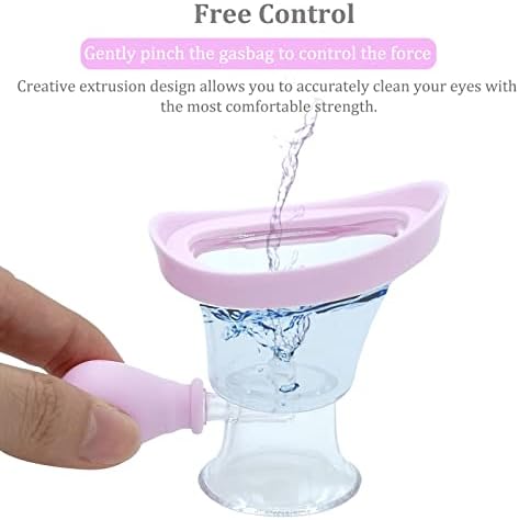 Side view of silicone eye cup demonstrating the air pressure valve