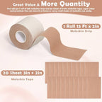 Khaki adhesive cotton moleskin roll for foot comfort and friction relief.