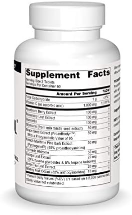 Source Naturals Pycnogenol 30 tablets bottle side profile
