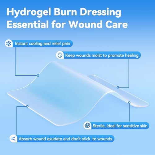 Ten count pack of Dimora burn relief pads for first aid.