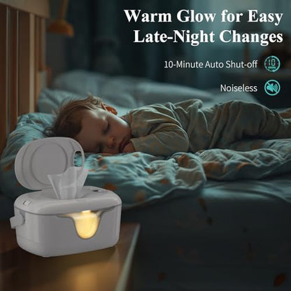 Igeri portable wipe warmer opened showing interior