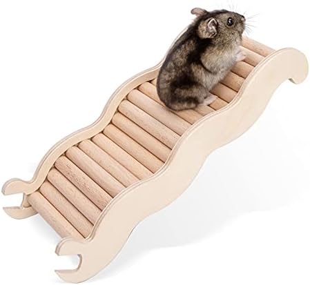 Niteangel Hamster Climbing Toy Wooden Ladder Bridge for Hamsters Gerbils Mice and Small Animals (Medium - 8.26'' L) - Image 2