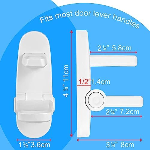 Adhesive child proof door handle lock for baby safety