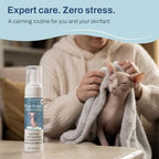 Avantic no rinse skin cleanser for Sphynx cats side view