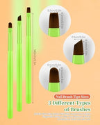 Detailed view of synthetic bristles for precise nail art cleanup