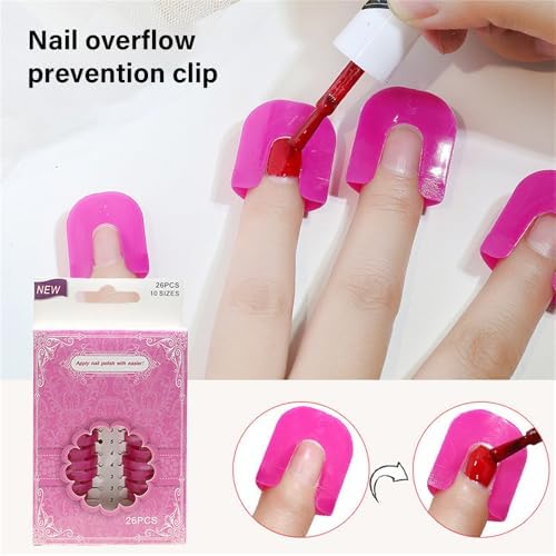 Twenty six piece spill proof nail varnish stencils kit for clean DIY nail art