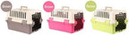 Alpha Dog Series pink and white heavy duty puppy carrier packaging setup