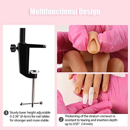 Adjustable bracket clamp for nail training mannequin hand