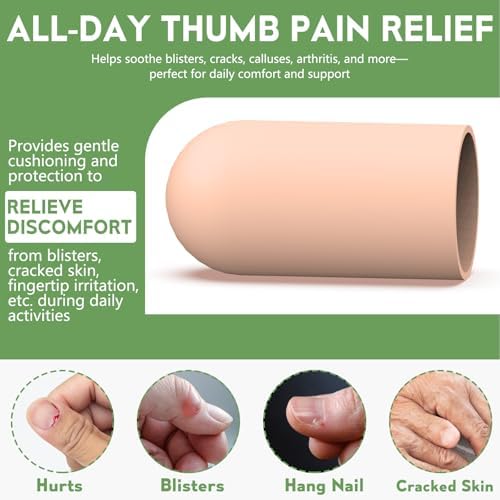 Medical grade silicone barrier protecting cracked skin and providing instant pain relief for arthritis symptoms.