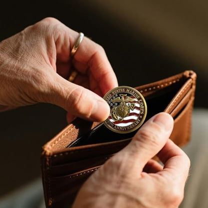 Premium copper colored military challenge coin showcasing high relief engravings and durable metal structure