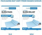 Individual sterile hydrogel pad for minor burn relief application.