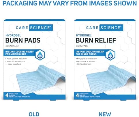 Individual sterile hydrogel pad for minor burn relief application.