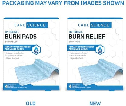Individual sterile hydrogel pad for minor burn relief application.