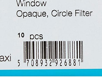 Close-up of the SenSura Mio integrated full-circle filter and neutral gray textile material on the drainable pouch system.