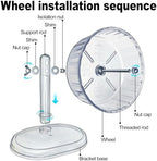 Super silent pet running wheel showing hidden stainless steel ball bearings