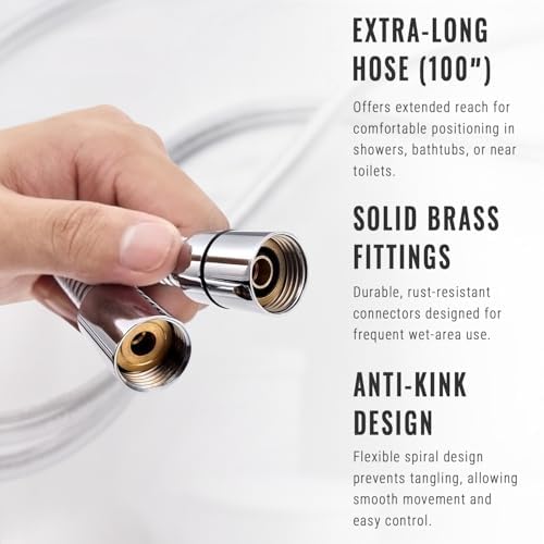 V-Frankness enema attachment connected to a standard bathroom shower arm