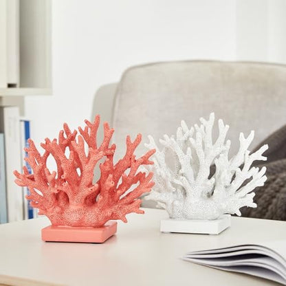 Side view highlighting the sturdy base and thickness of the Ottalent coral decoration