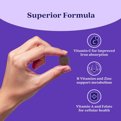 Premium USA imported BeLive multivitamin and iron supplements close up