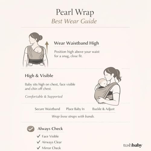 Close up of Tushbaby Pearl wrap breathable soft fabric