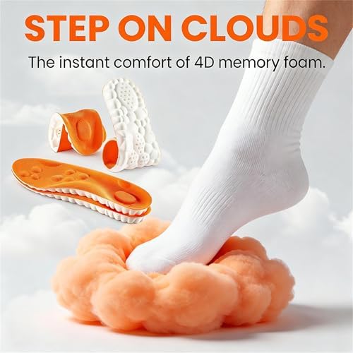 Close up of 4D orthopedic insoles highlighting the honeycomb breathable design.