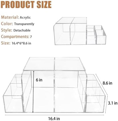 Detachable acrylic diaper organizer on changing table