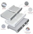 Gray removable washable outer cover of Lovely Kiddos changing pad