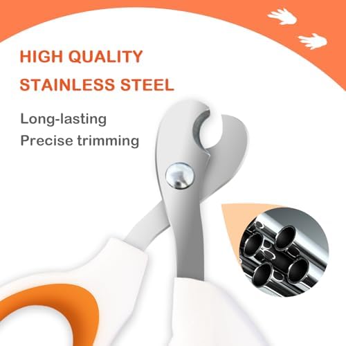 Orange and white safe pet grooming scissors for bearded dragon claws