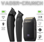 Supreme Trimmer professional cordless barber kit displaying all included magnetic guards and accessories.