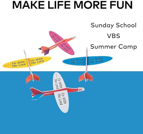 Fun Express religious flying novelty planes highlighting the inspirational message printed on the wings.