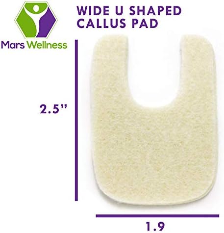 Self adhesive horseshoe felt cushions for callus protection in shoes