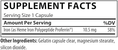 Proferrin Clear USA imported premium iron supplement container side view