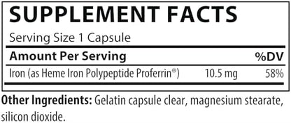 Proferrin Clear USA imported premium iron supplement container side view