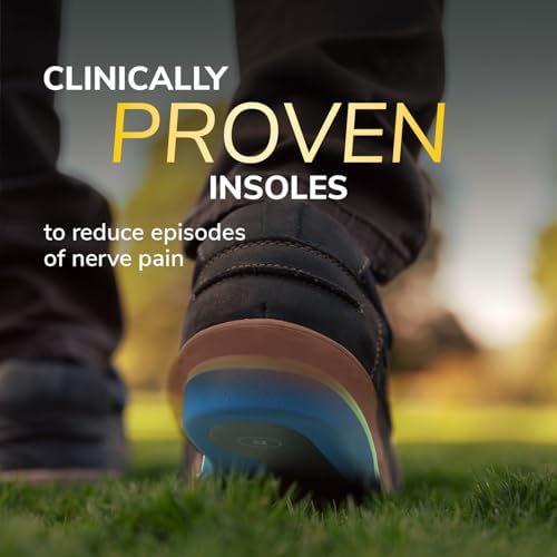 Packaging of Dr. Scholl's Pressure Relief Insoles showing clinical proof for nerve pain reduction.