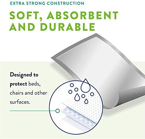 Close up of the texture of Prevail 30x30 disposable underpads for adults.