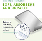 Close up of the texture of Prevail 30x30 disposable underpads for adults.