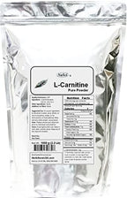 NuSci L-Carnitine powder texture and unflavored scoop view