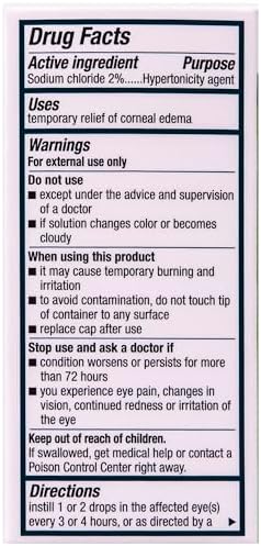 Muro 128 Sodium Chloride 2% eye drops bottle showing sterile dropper tip.
