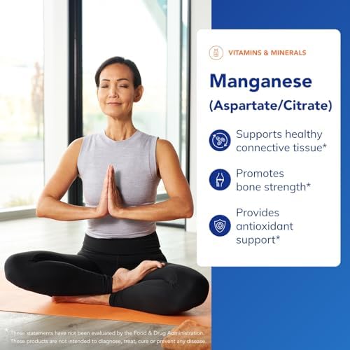 Pure Encapsulations Manganese supplement bottle side view