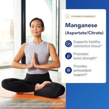 Pure Encapsulations Manganese supplement bottle side view