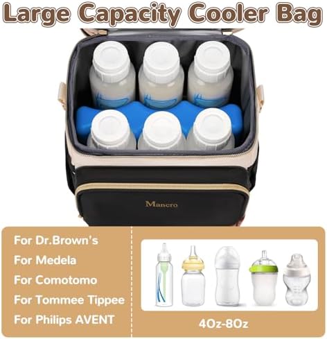 Mancro travel bag attached to a stroller