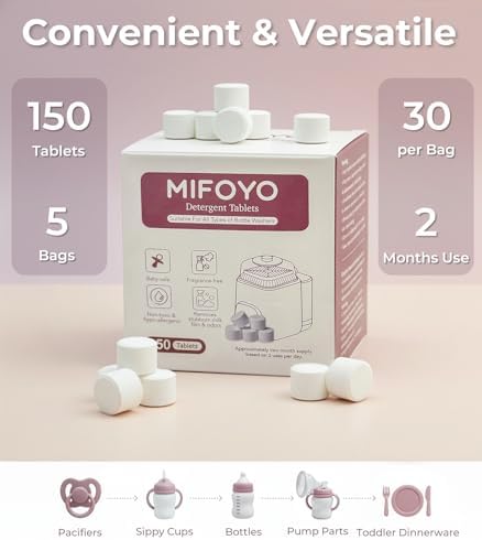 Premium USA imported baby bottle cleaner tablets close up view