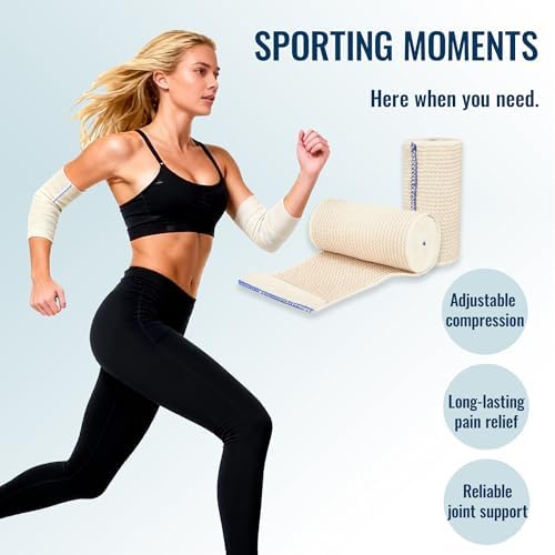 Lataala compression bandage fully stretched showing high elasticity and breathable fabric.