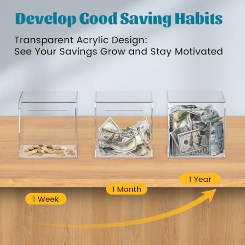 Thick premium material details of Imeepa shatter resistant unopenable money bank