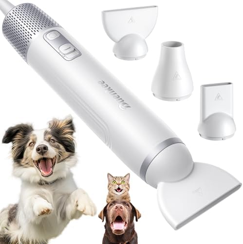 Buenkee 3HP pet hair blower showing nozzle attachments